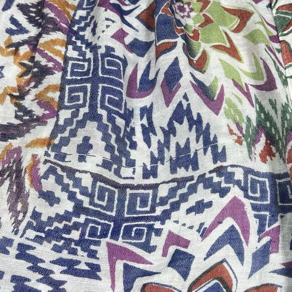 Anthropologie Maeve Blouse Womens Size Medium Bryanna Ikat Tribal Shirt - Picture 14 of 16